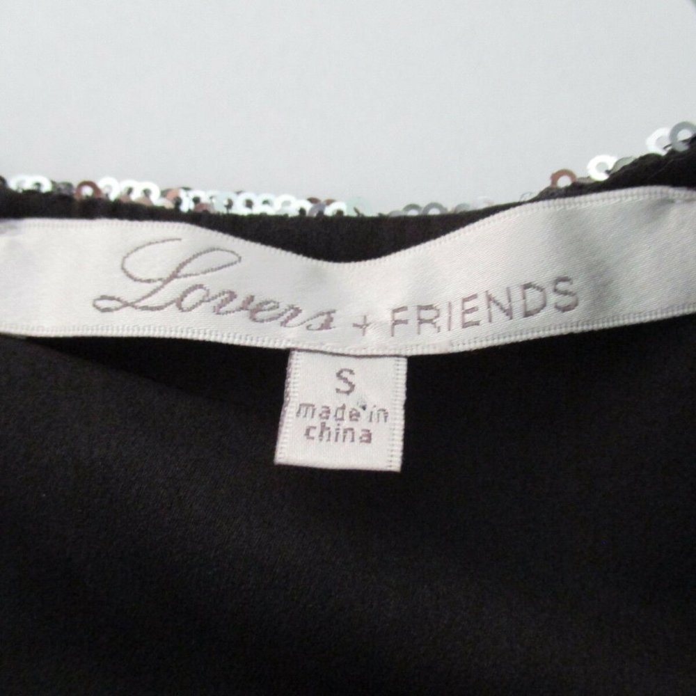 New Lovers+Friends Sequin & Solid Cap Sleeve Dress - image 2